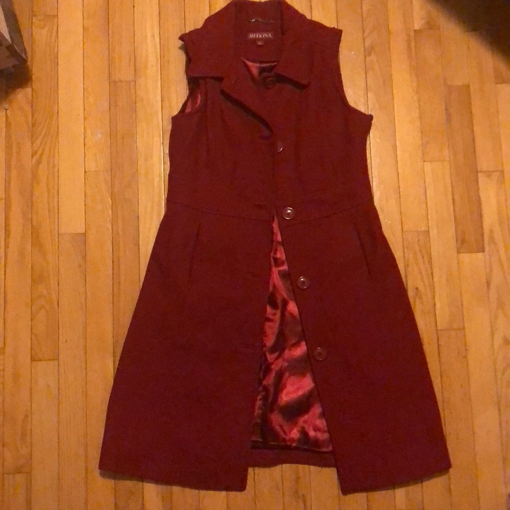 Red trench vest